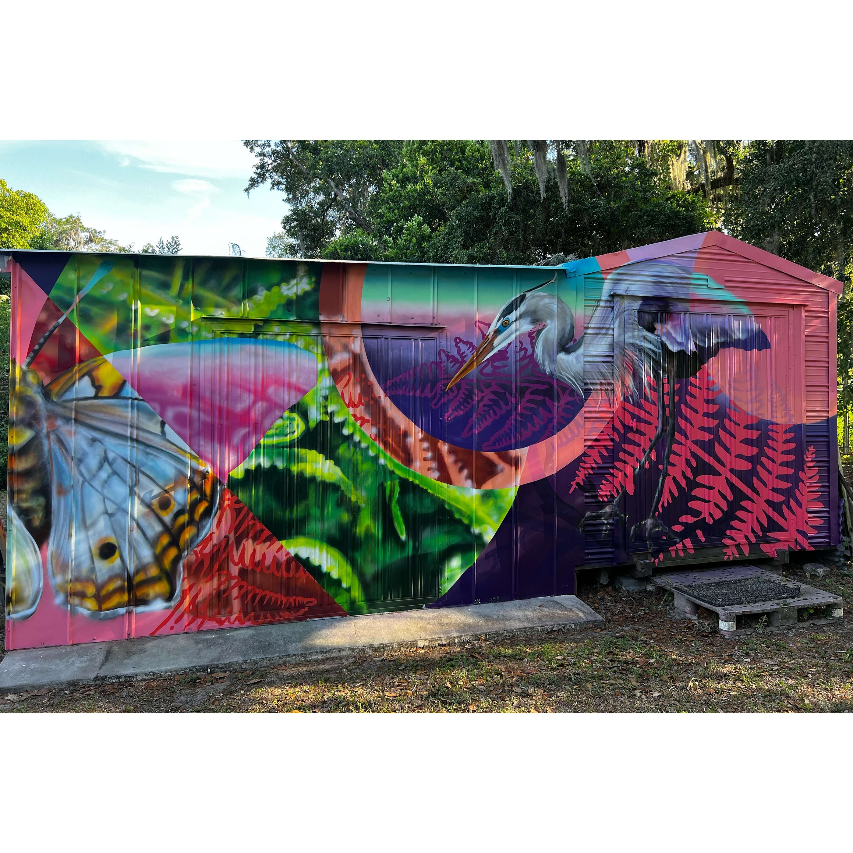 Back Yard Shed Mural